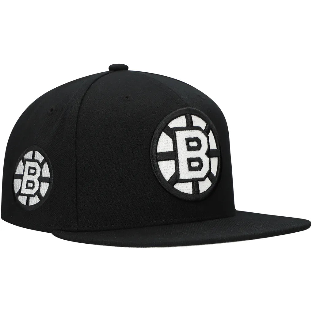 Boston Bruins Mitchell & Ness Team Snapback Hat - Black