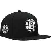 Boston Bruins Mitchell & Ness Team Snapback Hat - Black Techwosell