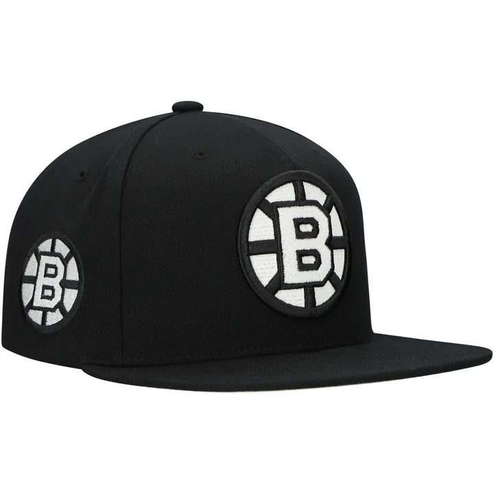 Boston Bruins Mitchell & Ness Team Snapback Hat - Black