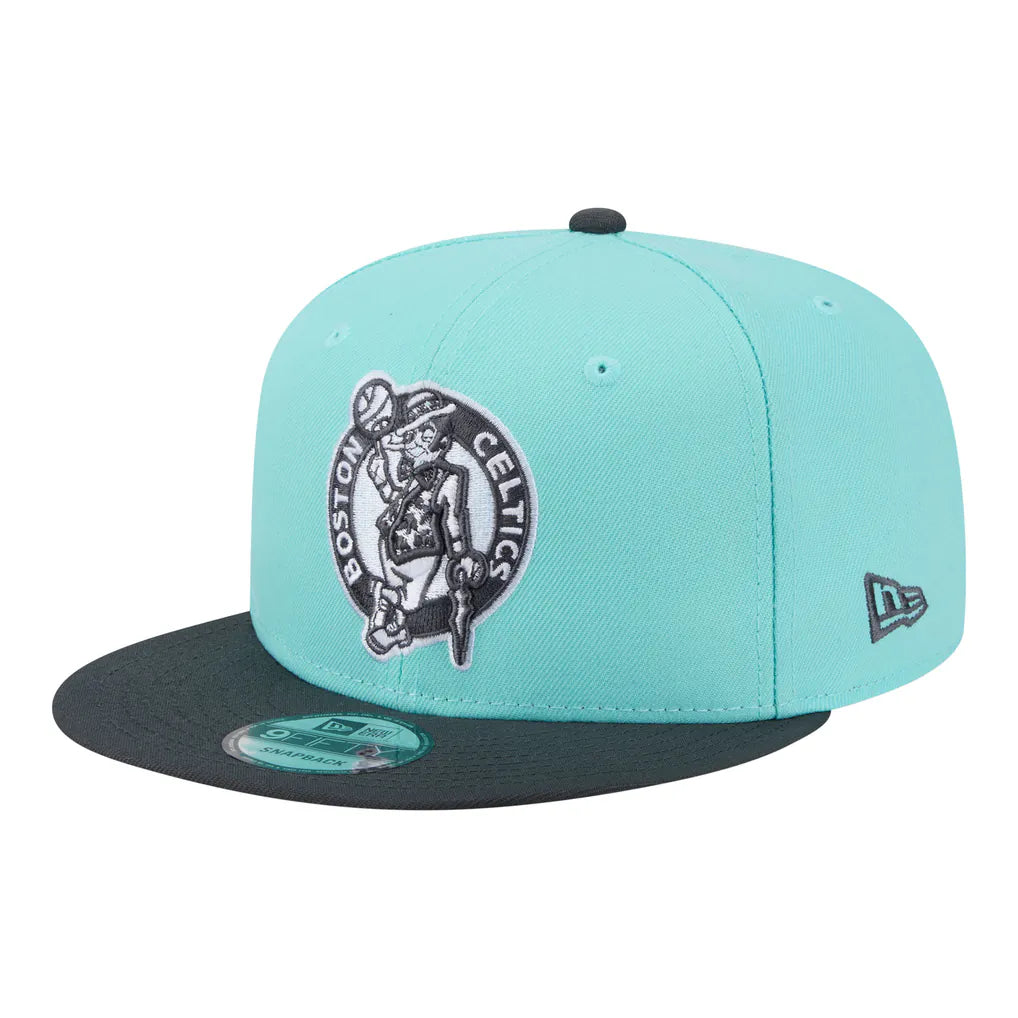 Boston Celtics New Era Color Pack Two-Tone 9FIFTY Snapback Hat - Turquoise/Charcoal Techwosell