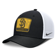 San Diego Padres Nike Camo Rise Trucker Dri-FIT Adjustable Hat - Black/White Techwosell