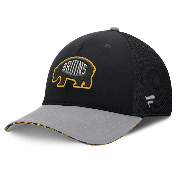 Boston Bruins Fanatics Fundamentals Span Flex Hat - Black