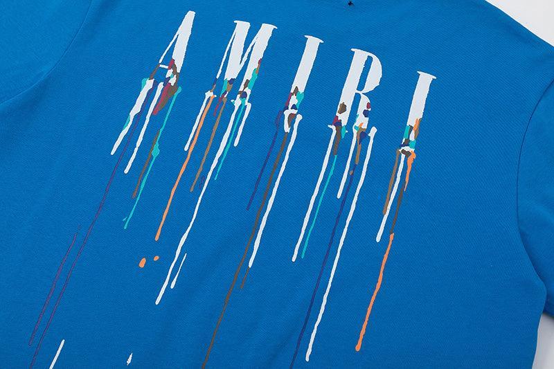 Amiri Blue T-Shirt Without Collar