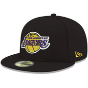 Los Angeles Lakers New Era Official Team Color 59FIFTY Fitted Hat - Black Techwosell