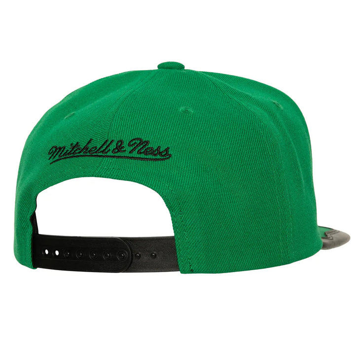 Boston Celtics Mitchell & Ness Day One Snapback Hat - Black/Kelly Green