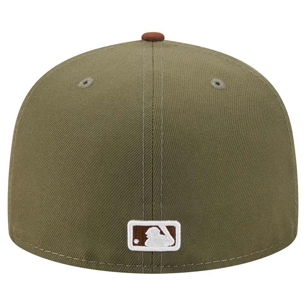 Atlanta Braves New Era Color Pack 59FIFTY Fitted Hat - Olive/Brown Techwosell
