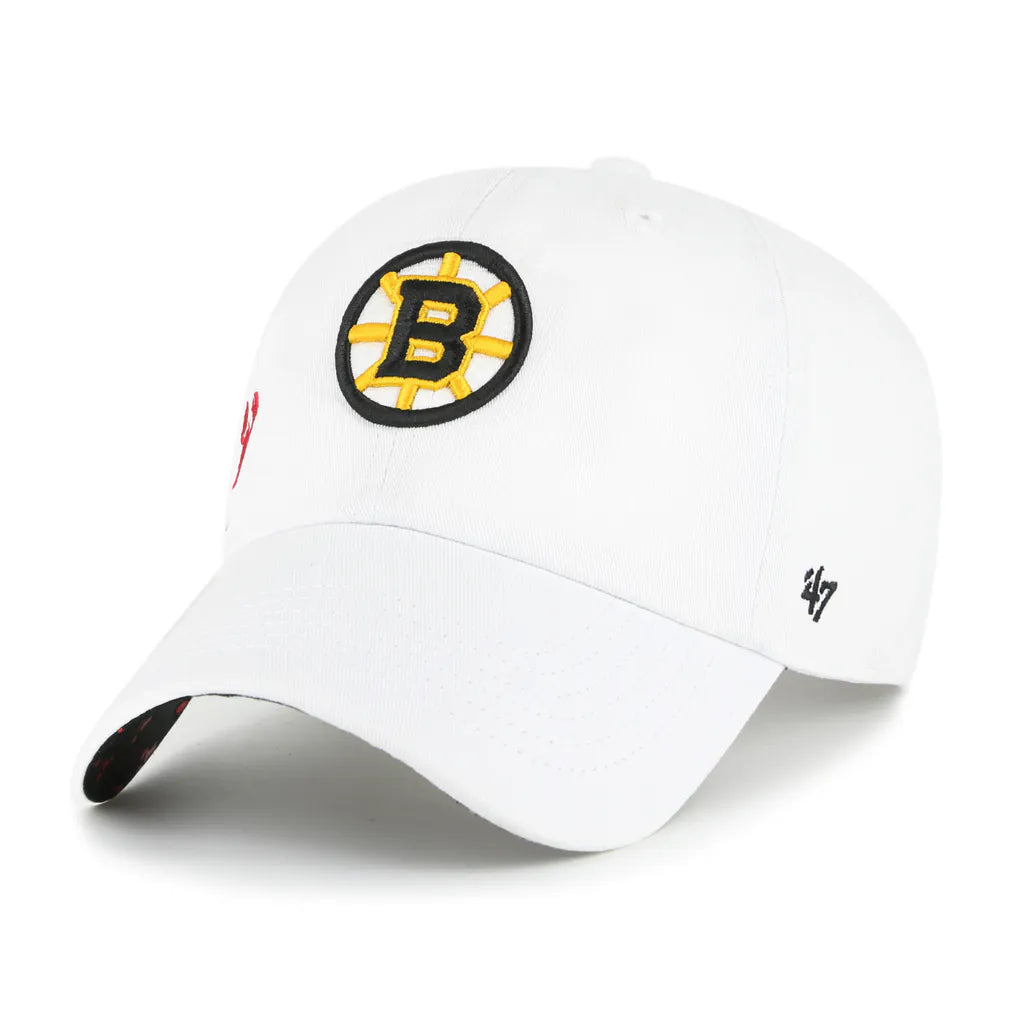 Boston Bruins '47 Women's Confetti Clean Up Adjustable Hat - White Techwosell
