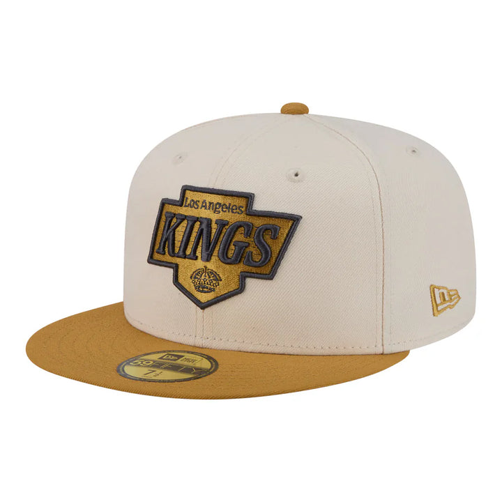 Los Angeles Kings New Era Colorpack Two-Tone 59FIFTY Fitted Hat - Cream/Tan