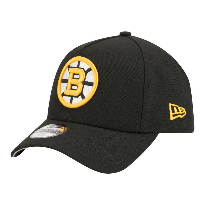 Boston Bruins New Era Youth 9FORTY A-Frame Adjustable Hat - Black