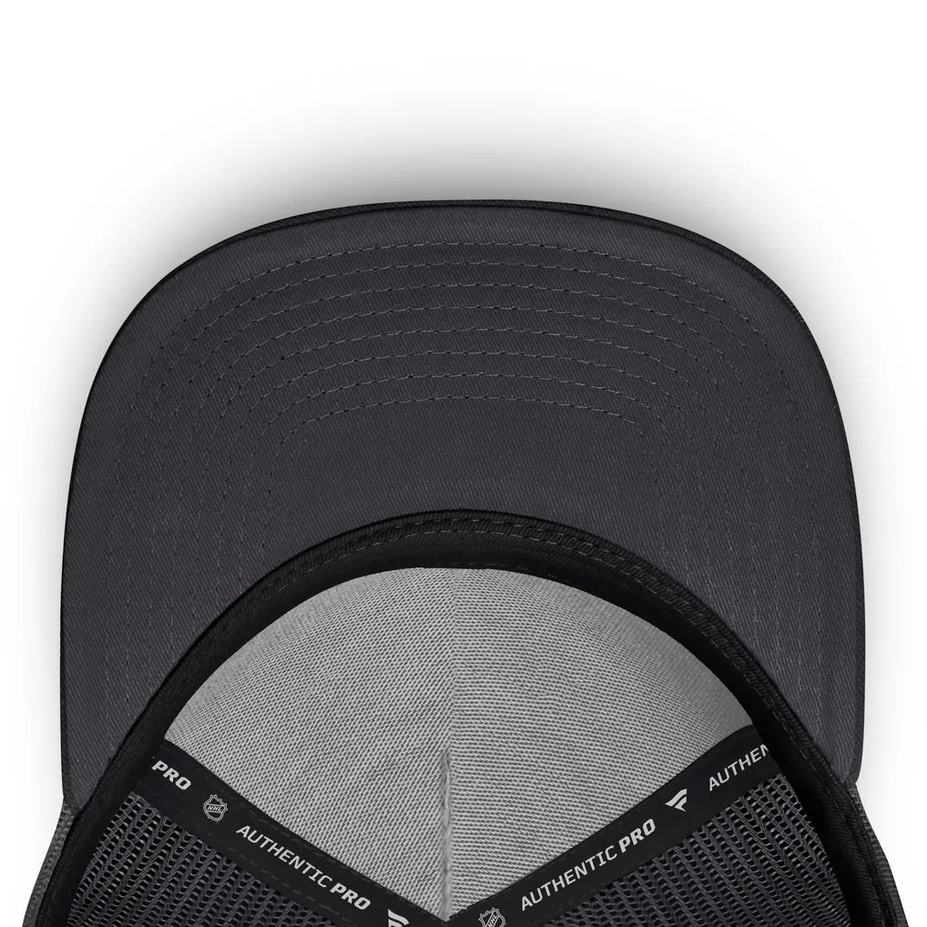 Boston Bruins Fanatics Road Soft Wash A-Frame Meshback Hat - Charcoal