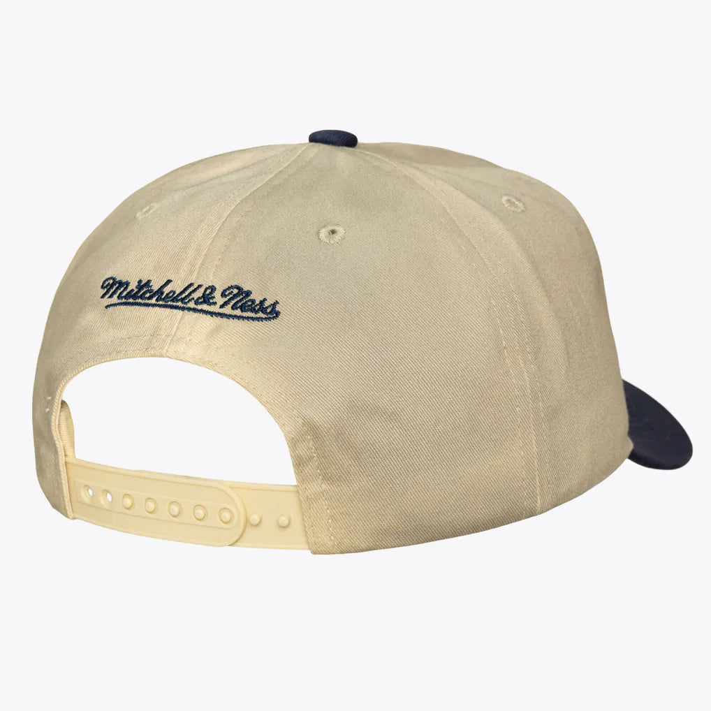 Chicago Cubs Mitchell & Ness Retro Roots Deadstock Cooperstown Snapback Hat - Cream Techwosell