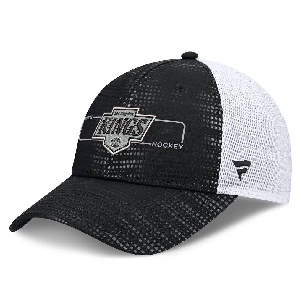 Los Angeles Kings Fanatics Authentic Pro Rink Boxed Logo Trucker Hat - Black