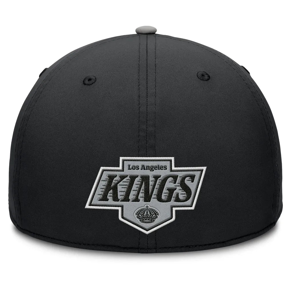 Los Angeles Kings Fanatics Authentic Pro Rink Team Code Flex Hat - Black/Gray Techwosell