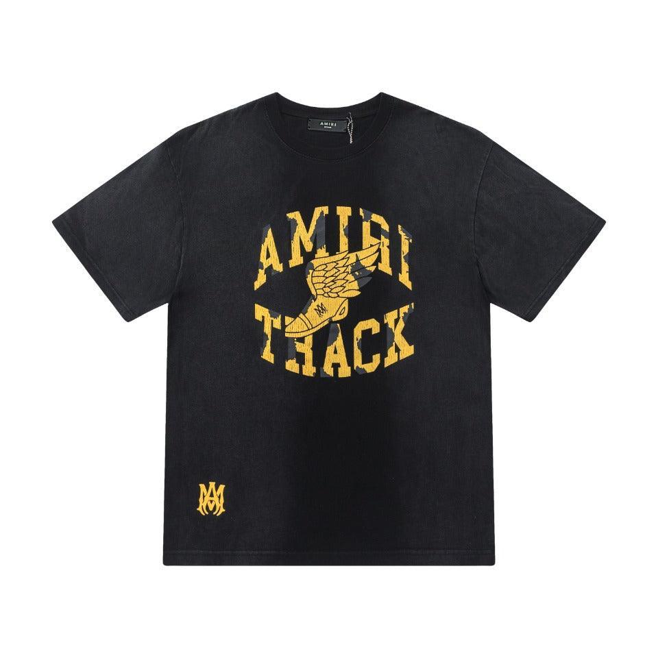 Amiri Faded Black T-Shirt Without Collar Techwosell