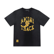 Amiri Faded Black T-Shirt Without Collar Techwosell