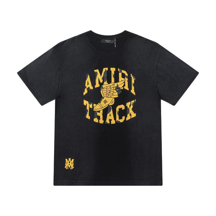 Amiri Faded Black T-Shirt Without Collar