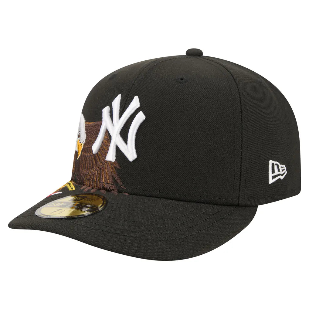New York Yankees New Era Americana Bald Eagle Pre-Curved 59FIFTY Fitted Hat - Black
