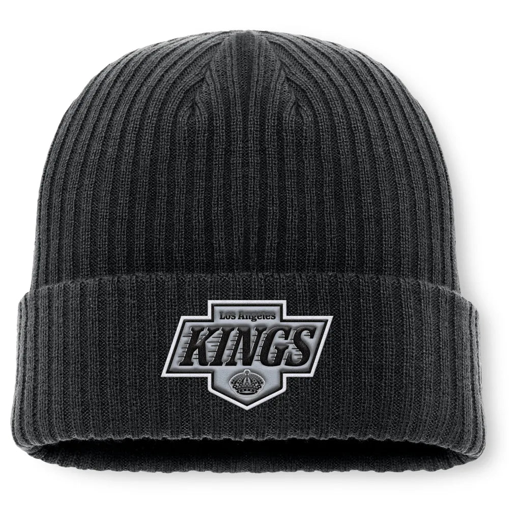 Los Angeles Kings Fanatics Primary Logo Cuffed Knit Hat - Black