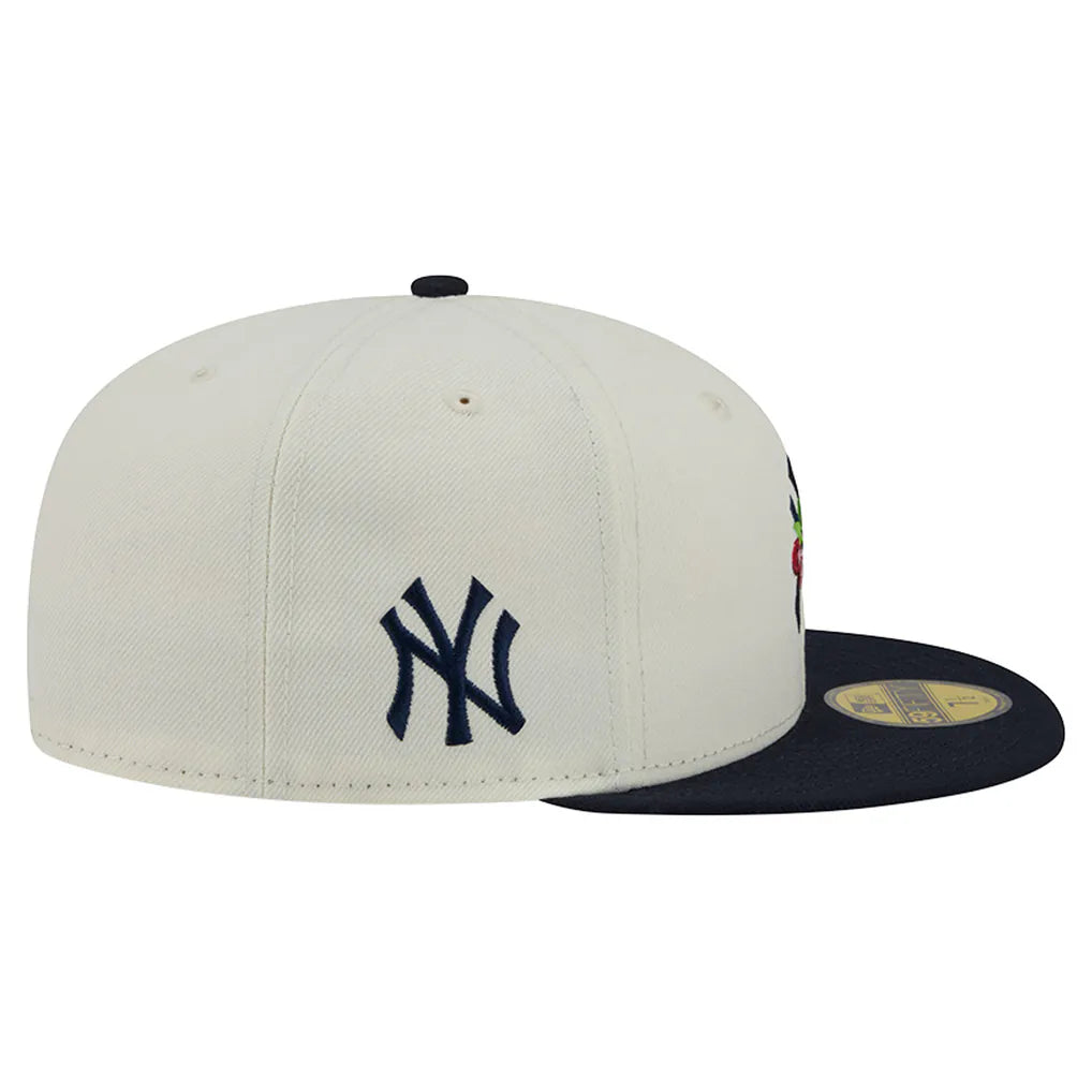 New York Yankees New Era Blossom 59FIFTY Fitted Hat - White/Navy Techwosell