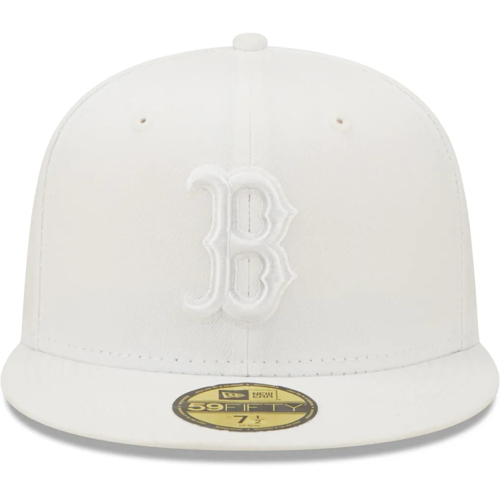 Boston Red Sox New Era White on White 59FIFTY Fitted Hat