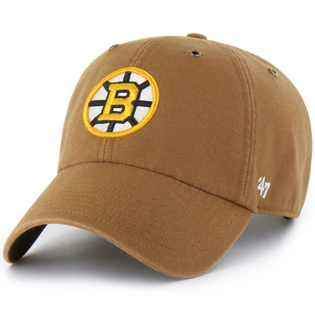 Boston Bruins Carhartt x '47 Clean Up Adjustable Hat - Brown