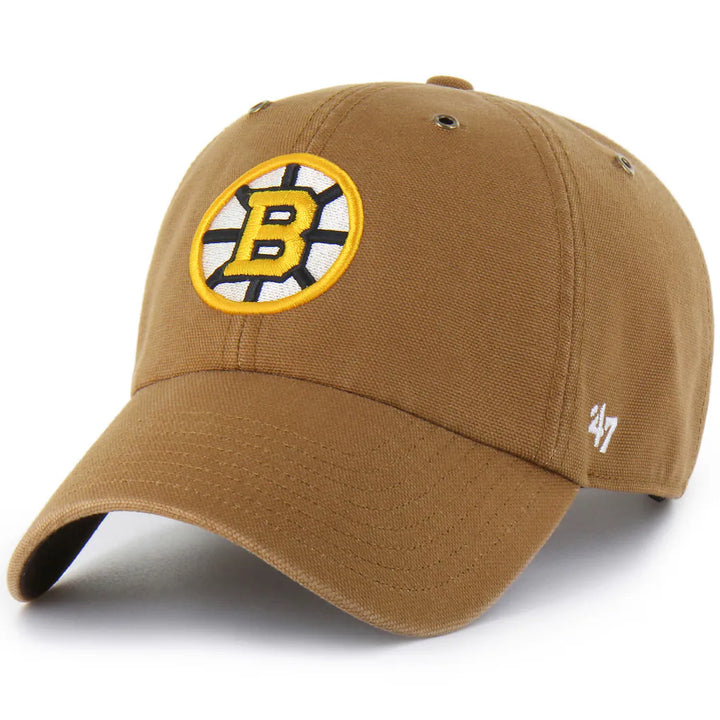 Boston Bruins Carhartt x '47 Clean Up Adjustable Hat - Brown