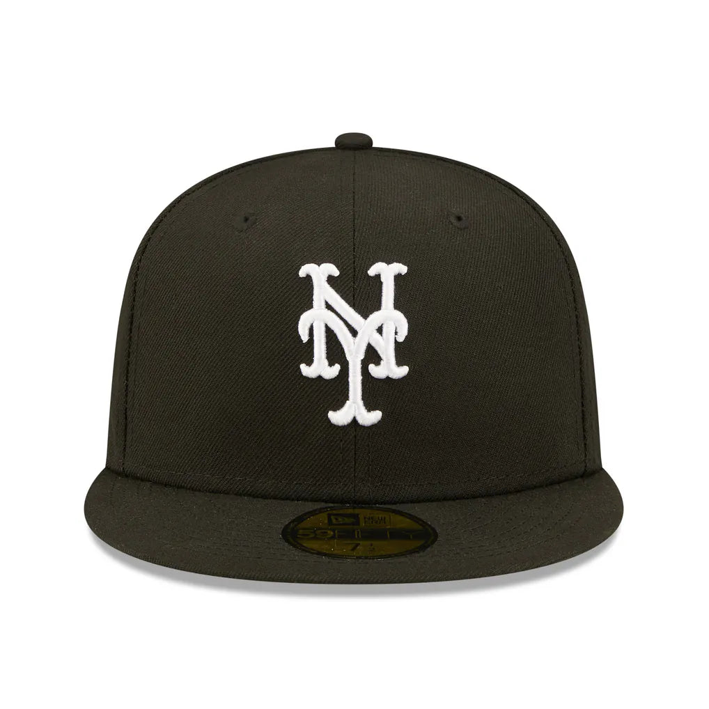 New York Mets New Era Team Logo 59FIFTY Fitted Hat - Black