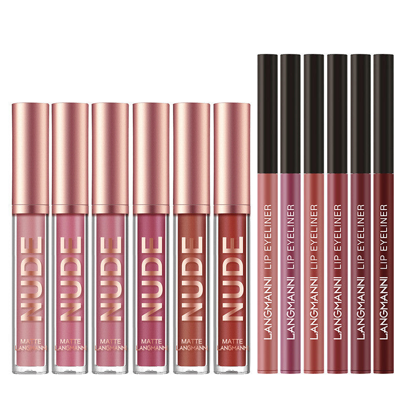 Long Lasting Matte Lipstick Beauty Cosmetics Makeup 12 Pcs