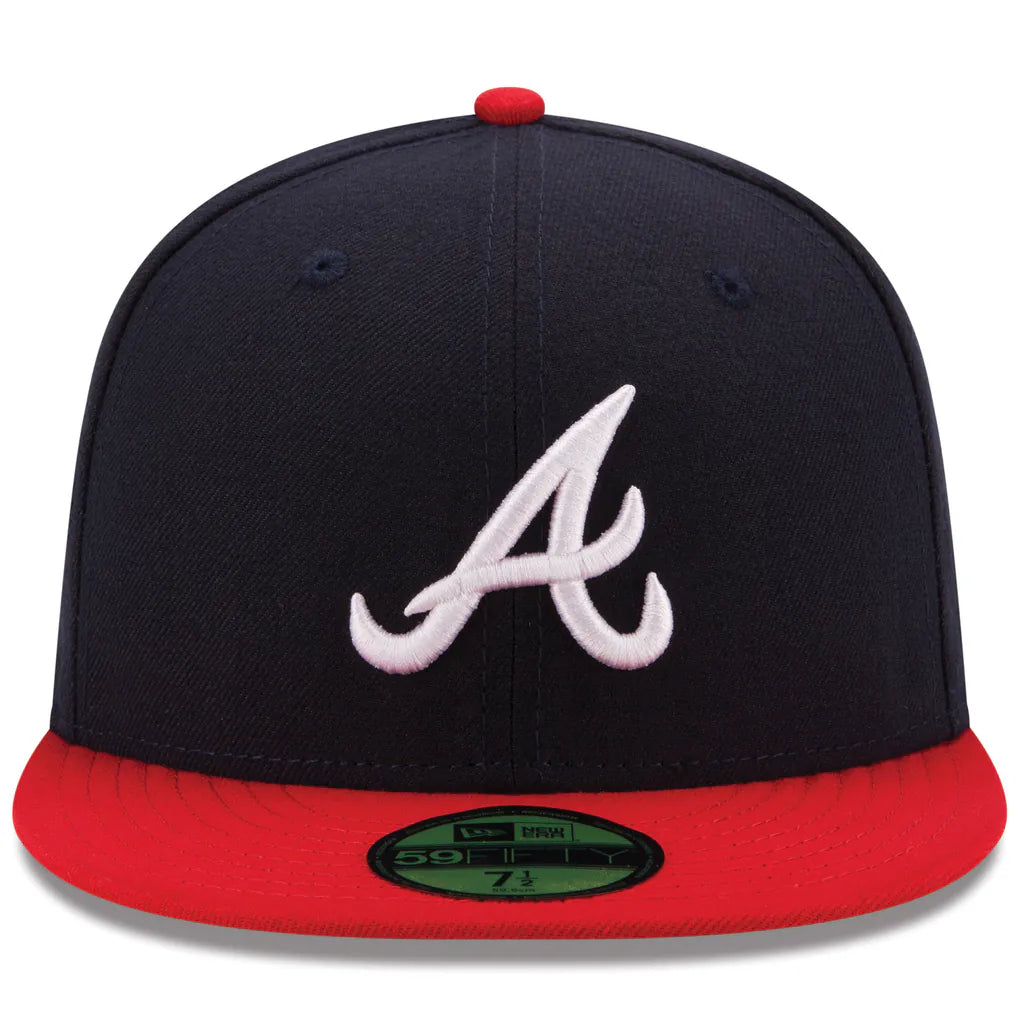 Atlanta Braves New Era Home Authentic Collection On-Field 59FIFTY Fitted Hat - Navy/Red