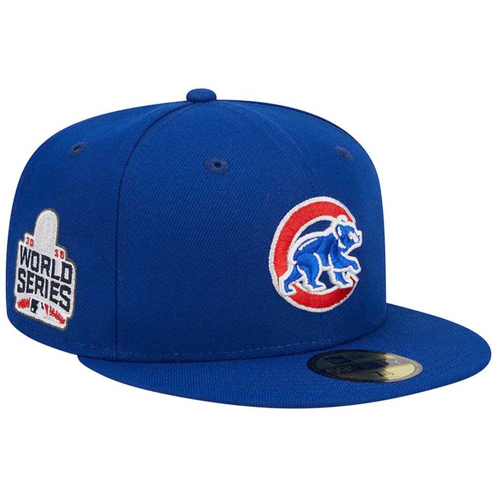Chicago Cubs New Era Alternate Logo 2016 World Series Team Color 59FIFTY Fitted Hat - Royal Techwosell