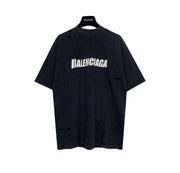 Balenciaga Black T-Shirt Without Collar Techwosell