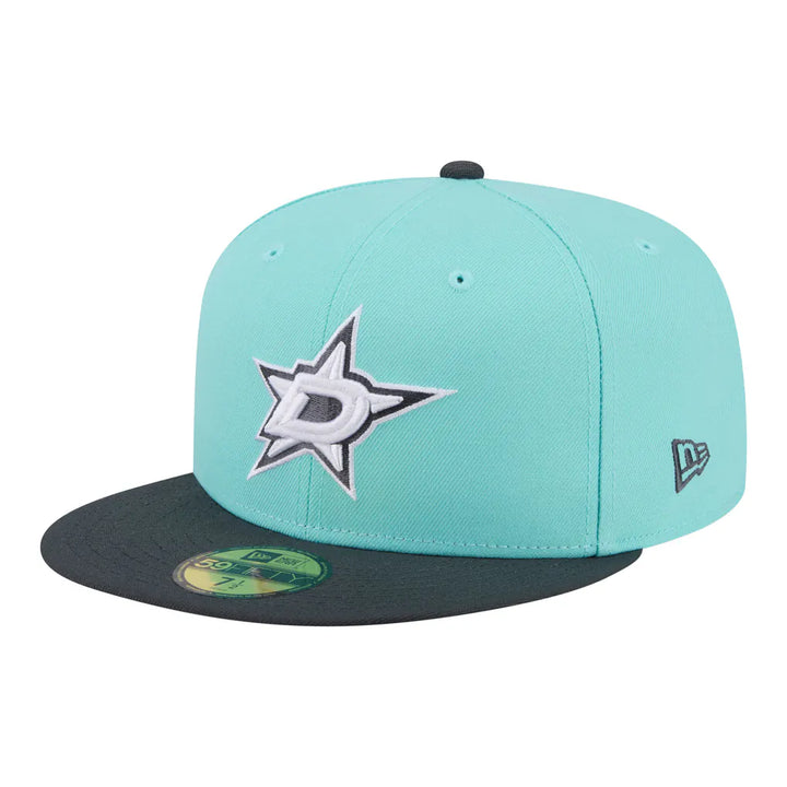 Dallas Stars New Era Two-Tone Color Pack 59FIFTY Fitted Hat - Turquoise/Charcoal