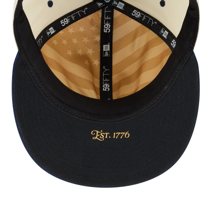 Atlanta Braves New Era USA 250 Fourth of July 59FIFTY Fitted Hat - Cream/Navy