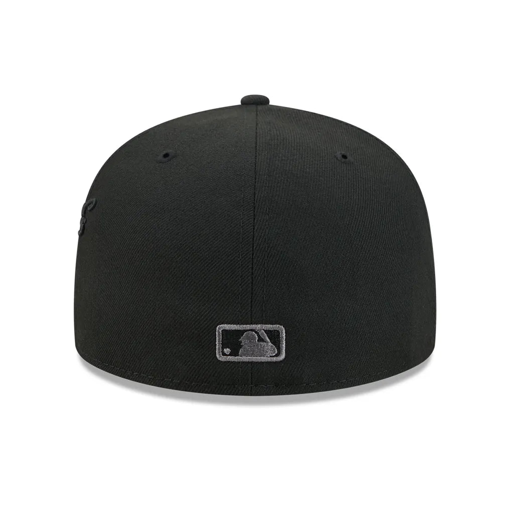 New York Mets New Era Side Script 59FIFTY Fitted Hat - Black
