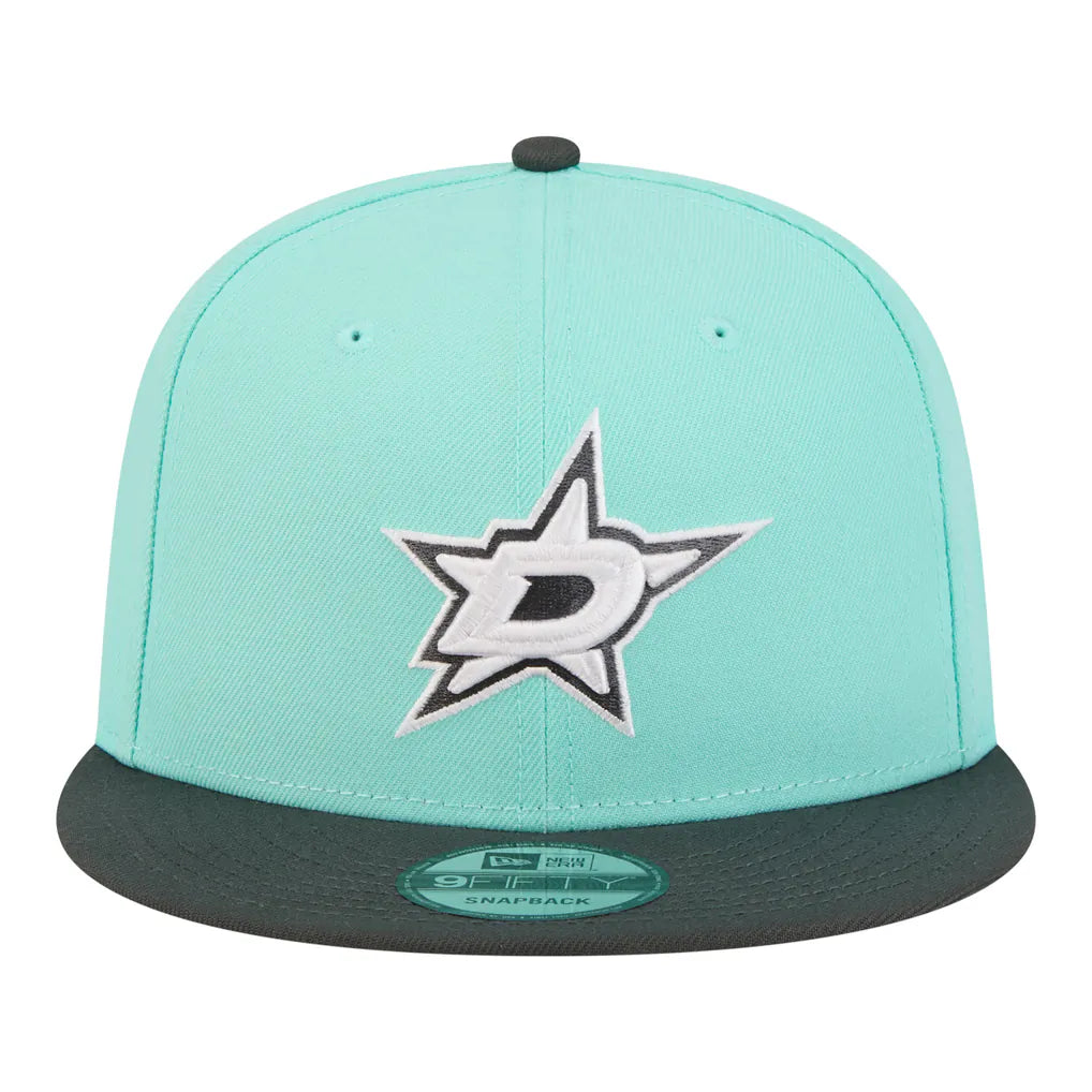 Dallas Stars New Era Two-Tone Color Pack 9FIFTY Snapback Hat - Turquoise/Charcoal