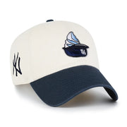 New York Yankees '47 Unisex Single Swirl Ice Cream Helmet 2.0 Clean Up Adjustable Hat - Natural Techwosell