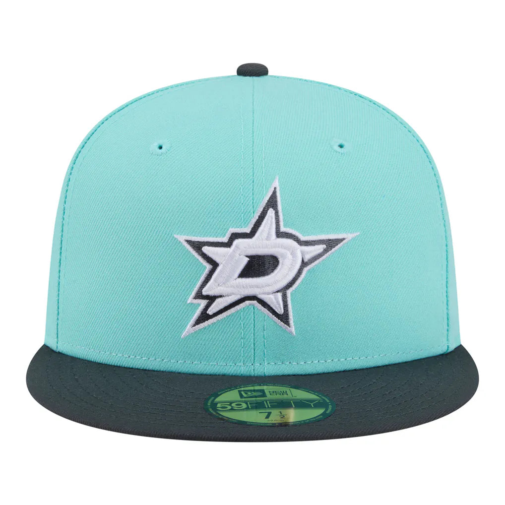 Dallas Stars New Era Two-Tone Color Pack 59FIFTY Fitted Hat - Turquoise/Charcoal Techwosell