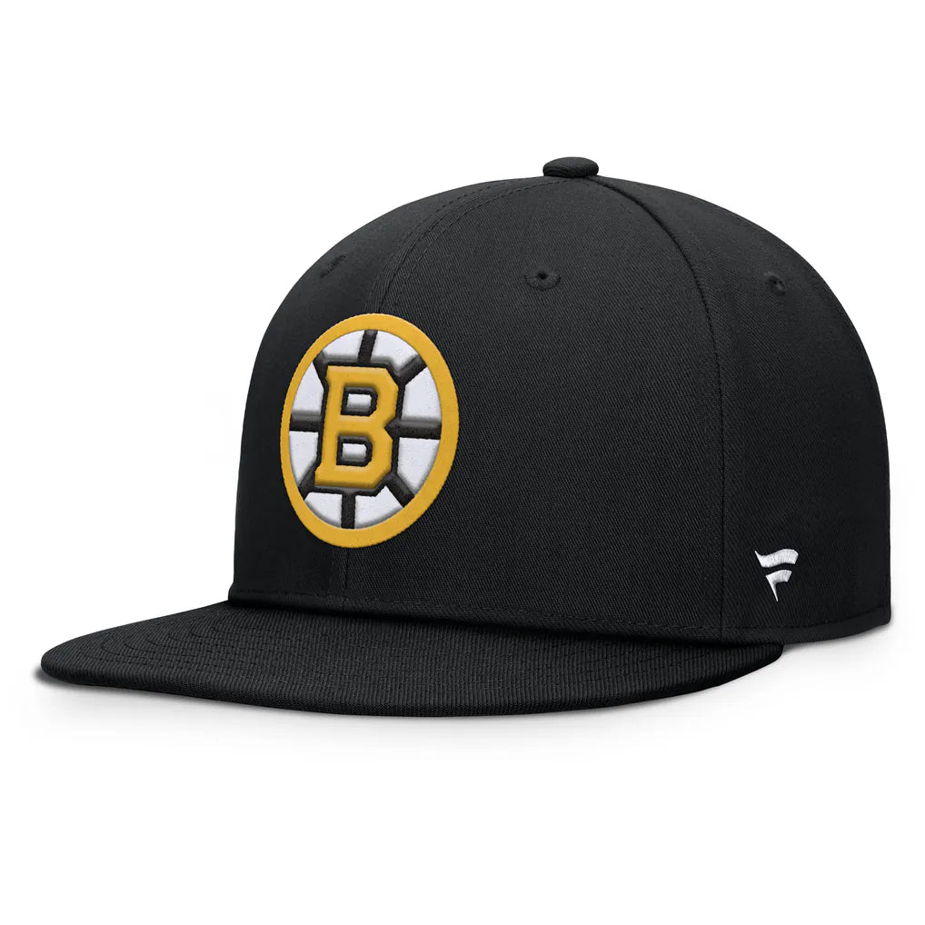 Boston Bruins Fanatics Primary Logo Snapback Hat - Black Techwosell