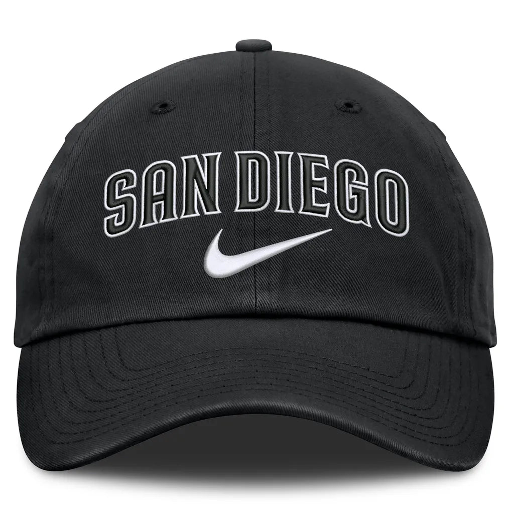 San Diego Padres Nike Primetime Club Adjustable Hat - Black