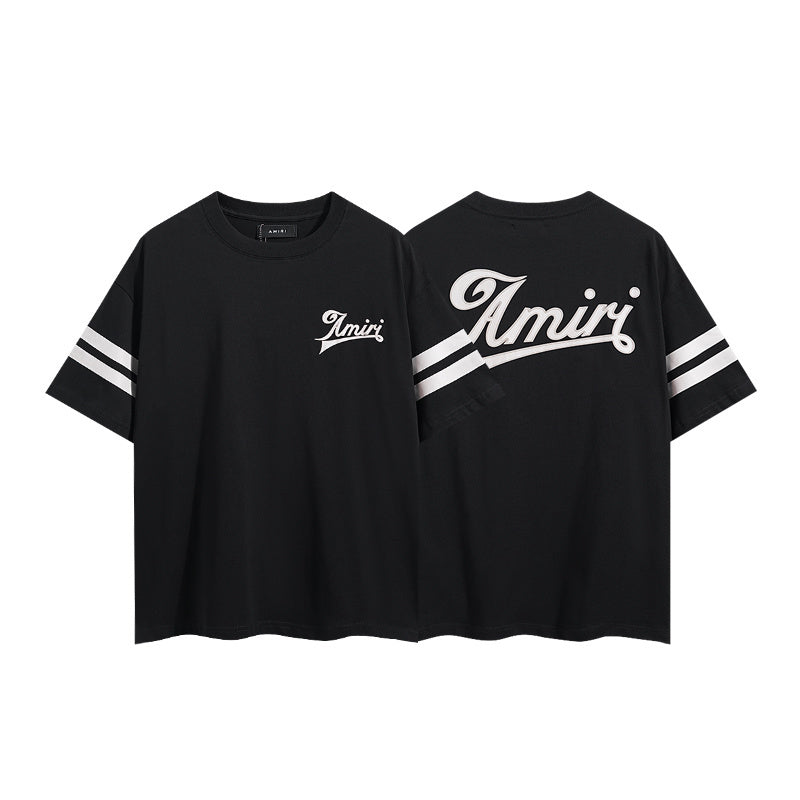 AMIRI MEN'S NEW BRAND BLACK COTTON T-SHIRT Techwosell