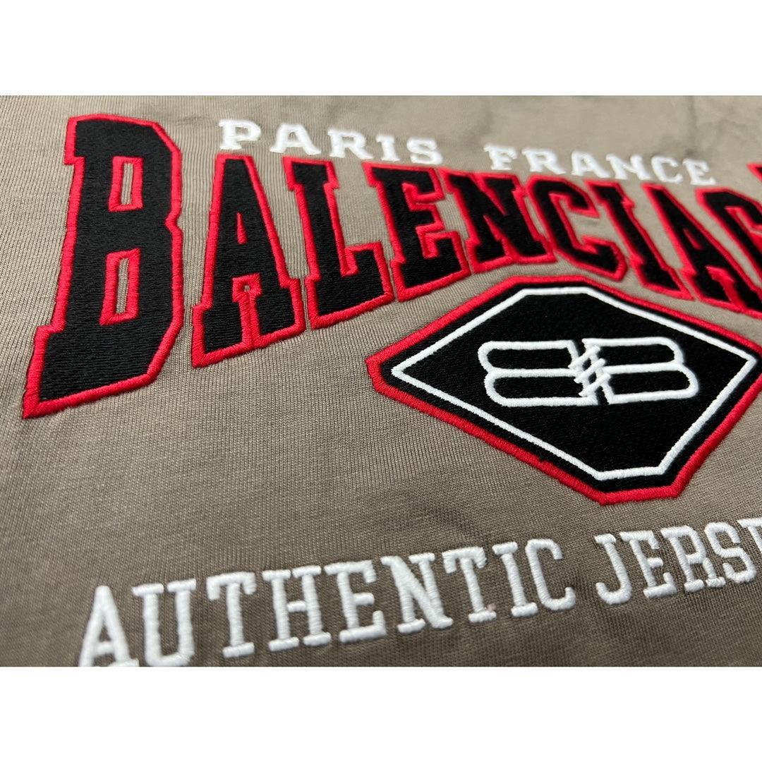 Balenciaga Brown T-Shirt Without Collar Techwosell