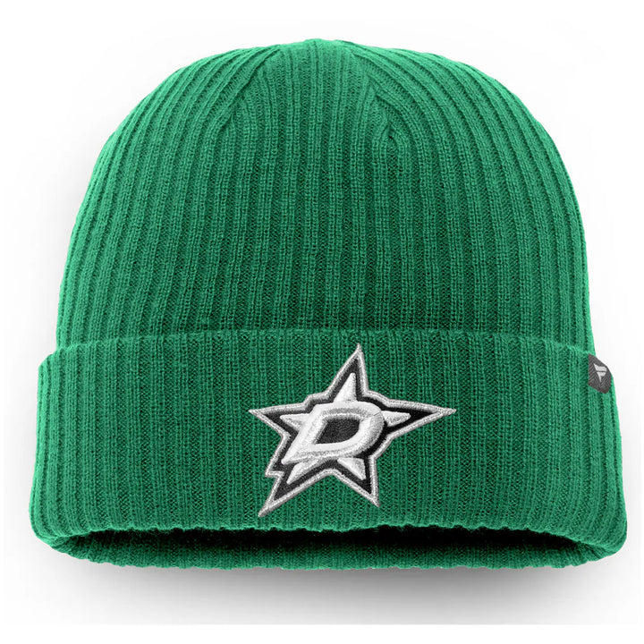 Dallas Stars Fanatics Core Primary Logo Cuffed Knit Hat - Kelly Green