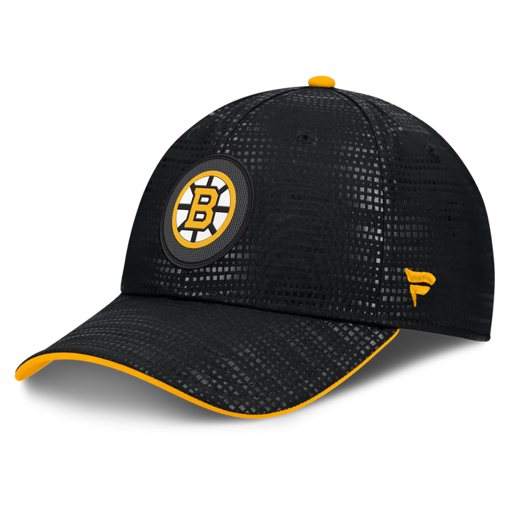 Boston Bruins Fanatics Authentic Pro Rink Debossed Stretch Fit Hat - Black