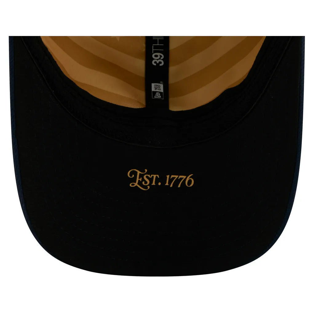New York Mets New Era USA 250 Fourth of July 39THIRTY M-Crown Flex Hat - Cream/Navy Techwosell