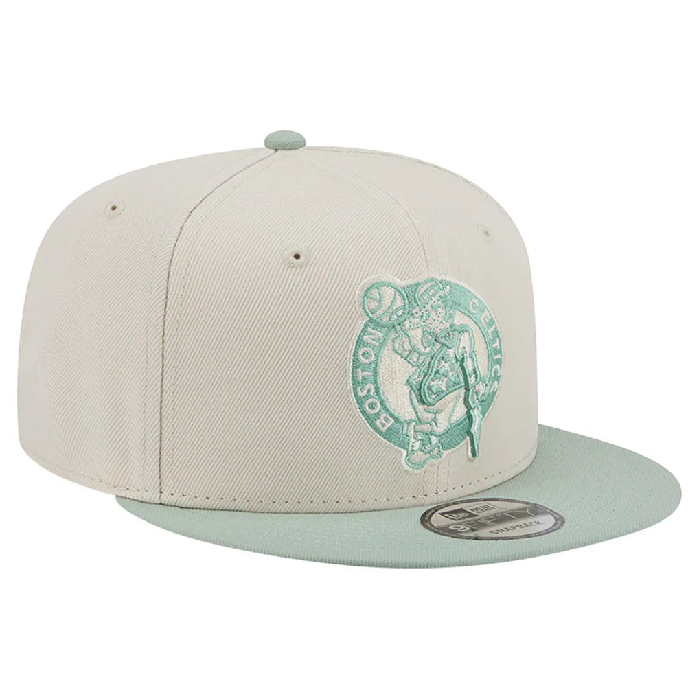 Boston Celtics New Era Color Pack 9FIFTY Snapback Hat - Cream/Light Green