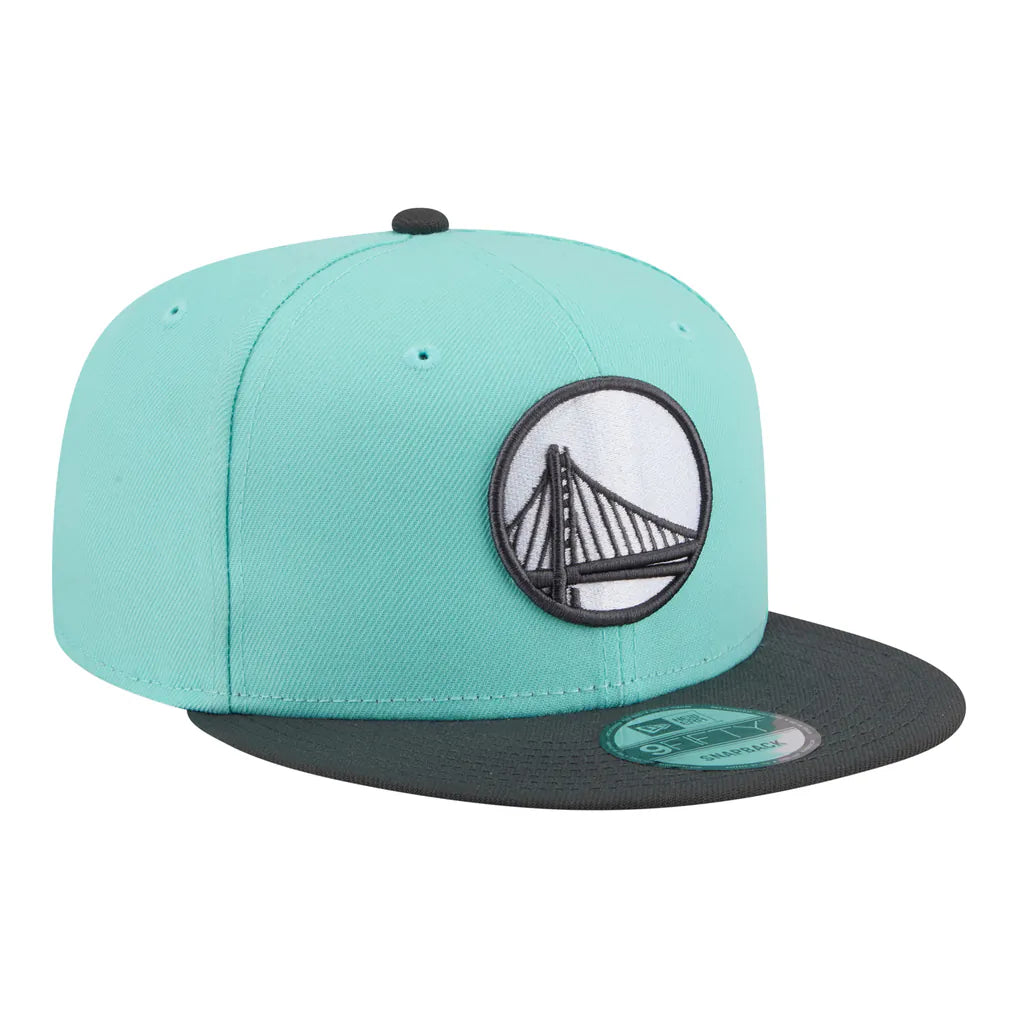 Golden State Warriors New Era Color Pack Two-Tone 9FIFTY Snapback Hat - Turquoise/Charcoal