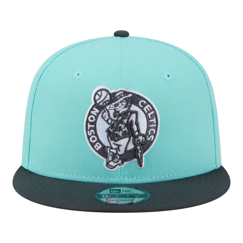 Boston Celtics New Era Color Pack Two-Tone 9FIFTY Snapback Hat - Turquoise/Charcoal Techwosell
