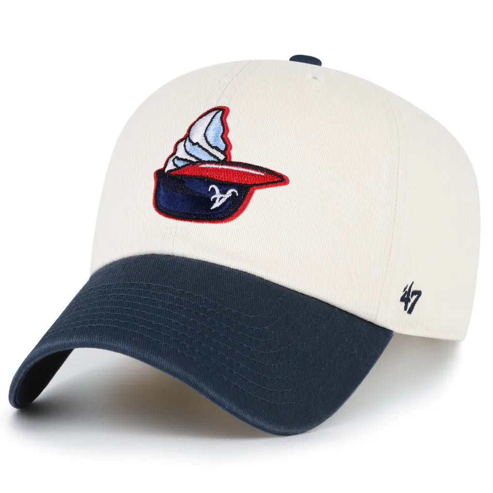 Atlanta Braves '47 Unisex Single Swirl Ice Cream Helmet 2.0 Clean Up Adjustable Hat - Natural Techwosell