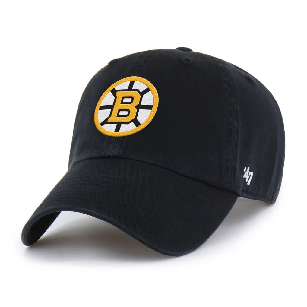 Boston Bruins '47 Unisex Heritage Flag Clean Up Adjustable Hat - Black