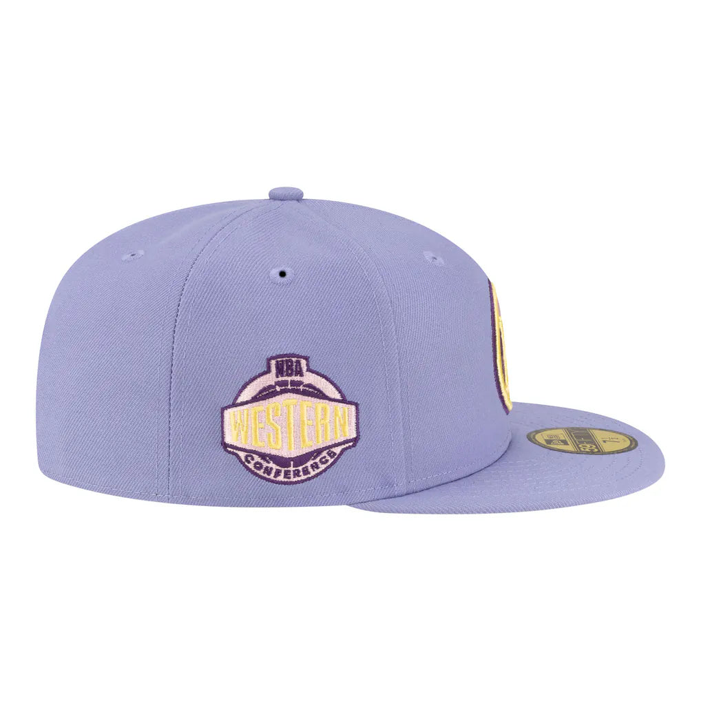 Golden State Warriors New Era Color Pack 59FIFTY Fitted Hat - Lavender Techwosell